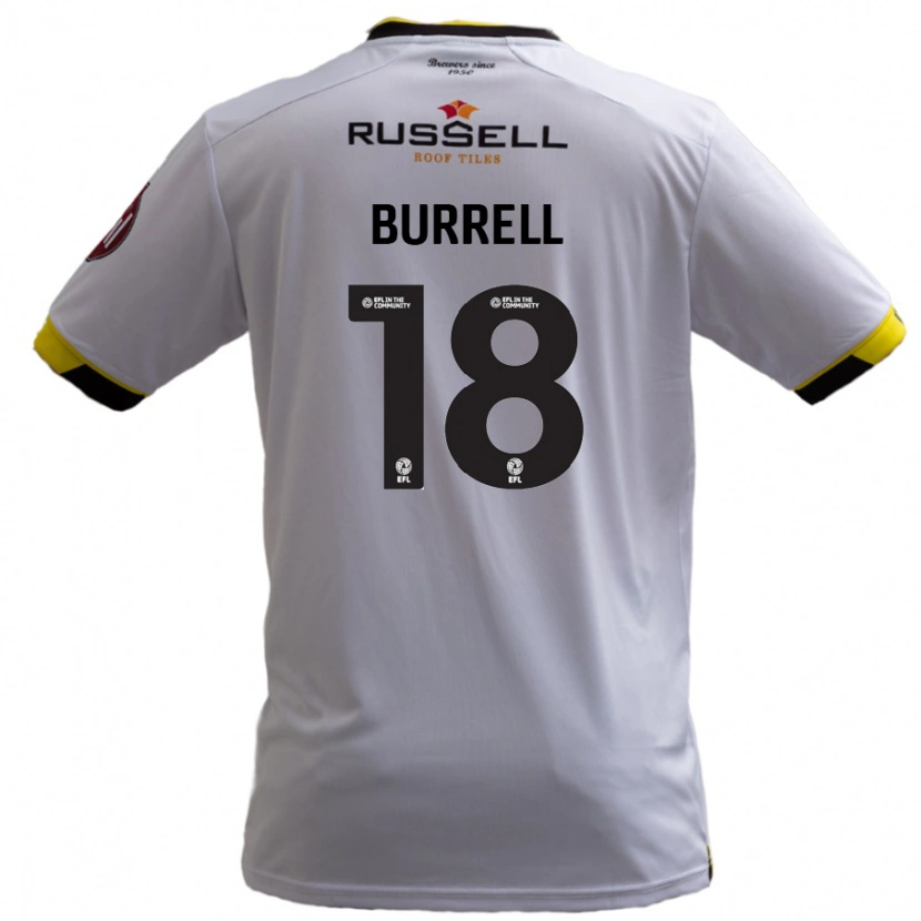 Danxen Men Rumarn Burrell #18 White Away Jersey 2024/25 T-Shirt