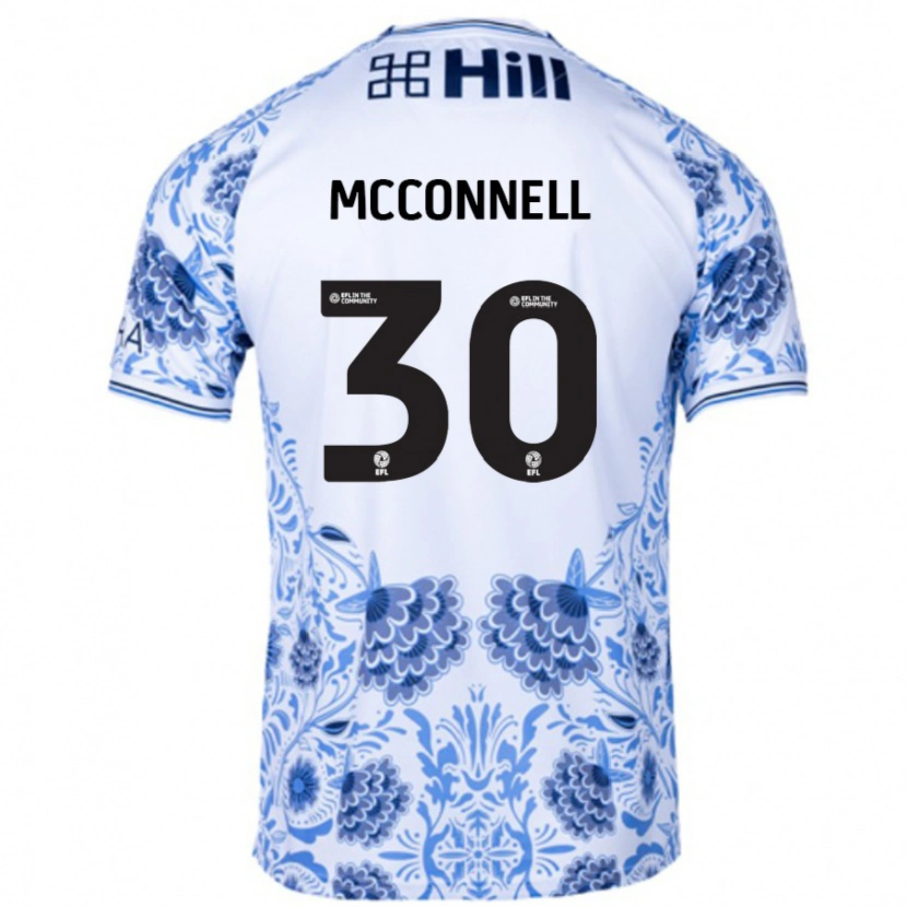 Danxen Men Glenn Mcconnell #30 White Blue Away Jersey 2024/25 T-Shirt