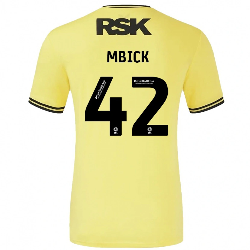 Danxen Men Micah Mbick #42 Yellow Black Away Jersey 2024/25 T-Shirt