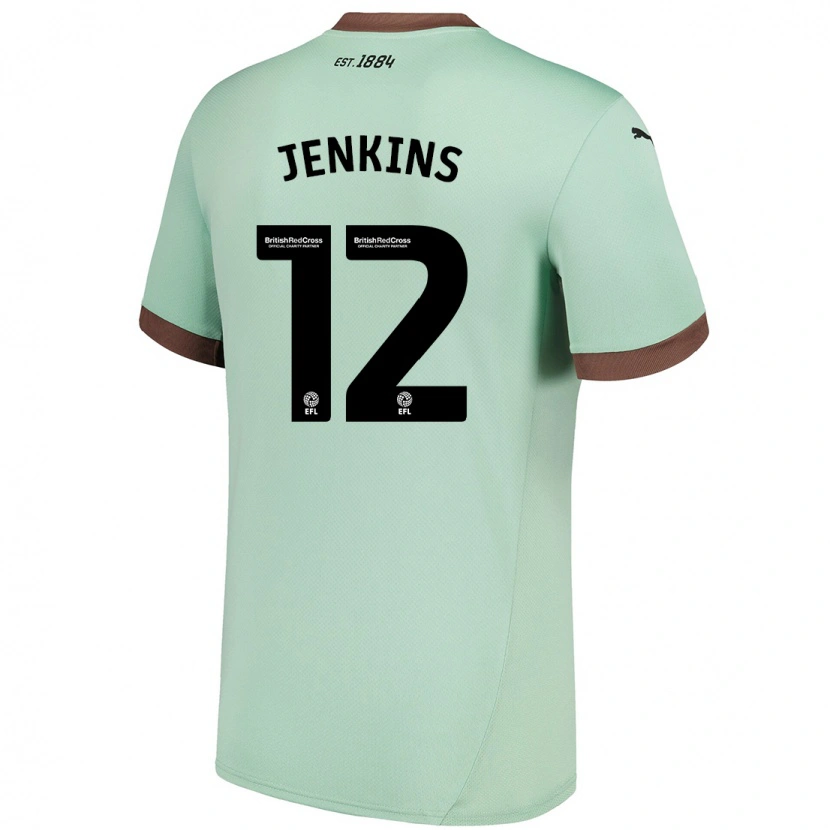 Danxen Men Camille Jenkins #12 Pale Green Away Jersey 2024/25 T-Shirt