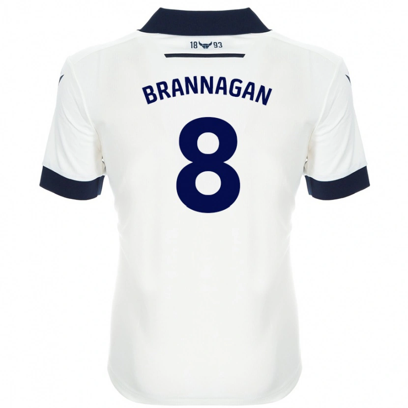 Danxen Men Cameron Brannagan #8 White Navy Blue Away Jersey 2024/25 T-Shirt