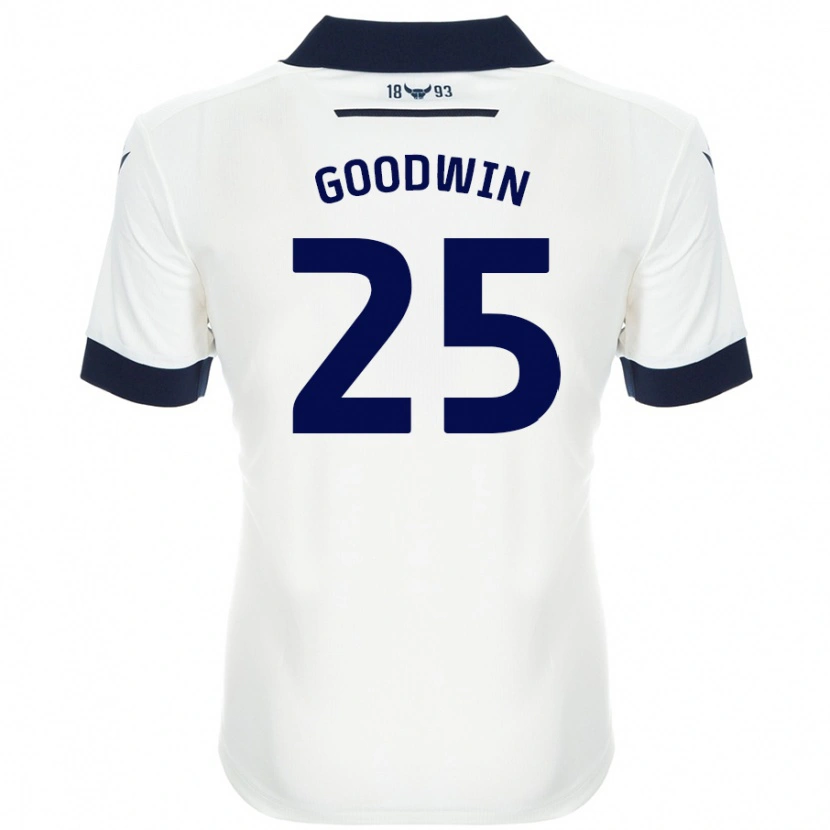 Danxen Men Will Goodwin #25 White Navy Blue Away Jersey 2024/25 T-Shirt