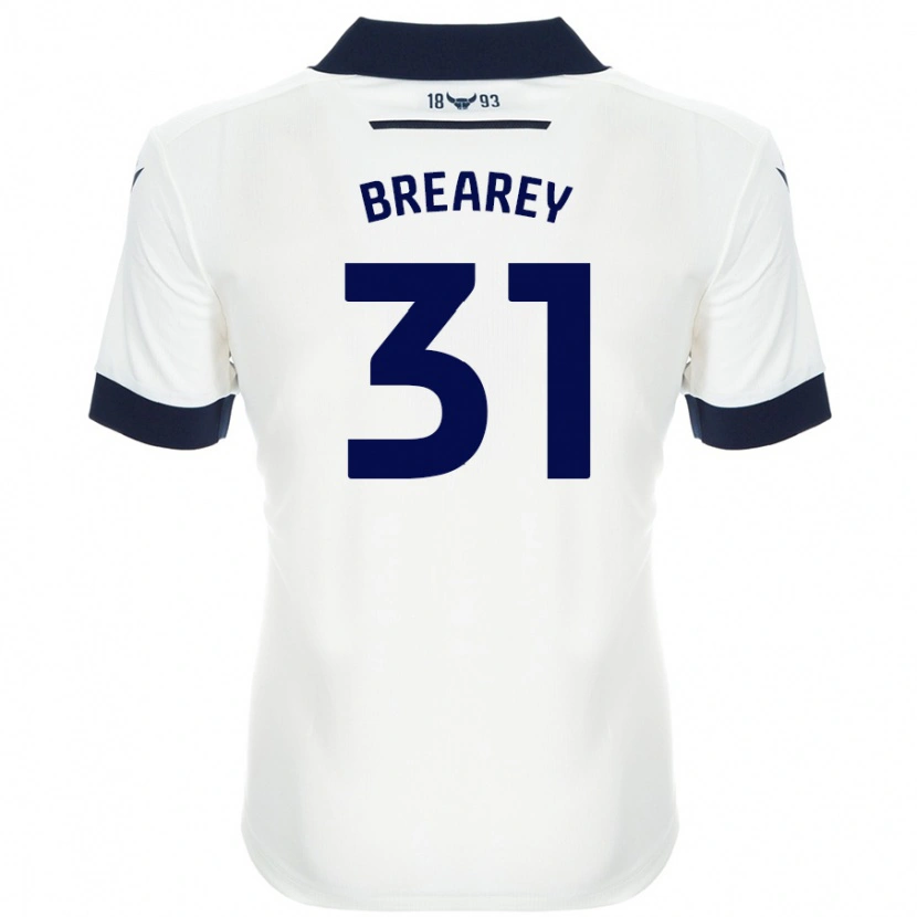 Danxen Men Eddie Brearey #31 White Navy Blue Away Jersey 2024/25 T-Shirt