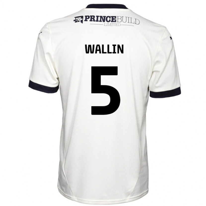 Danxen Men Oscar Wallin #5 Off White Black Away Jersey 2024/25 T-Shirt