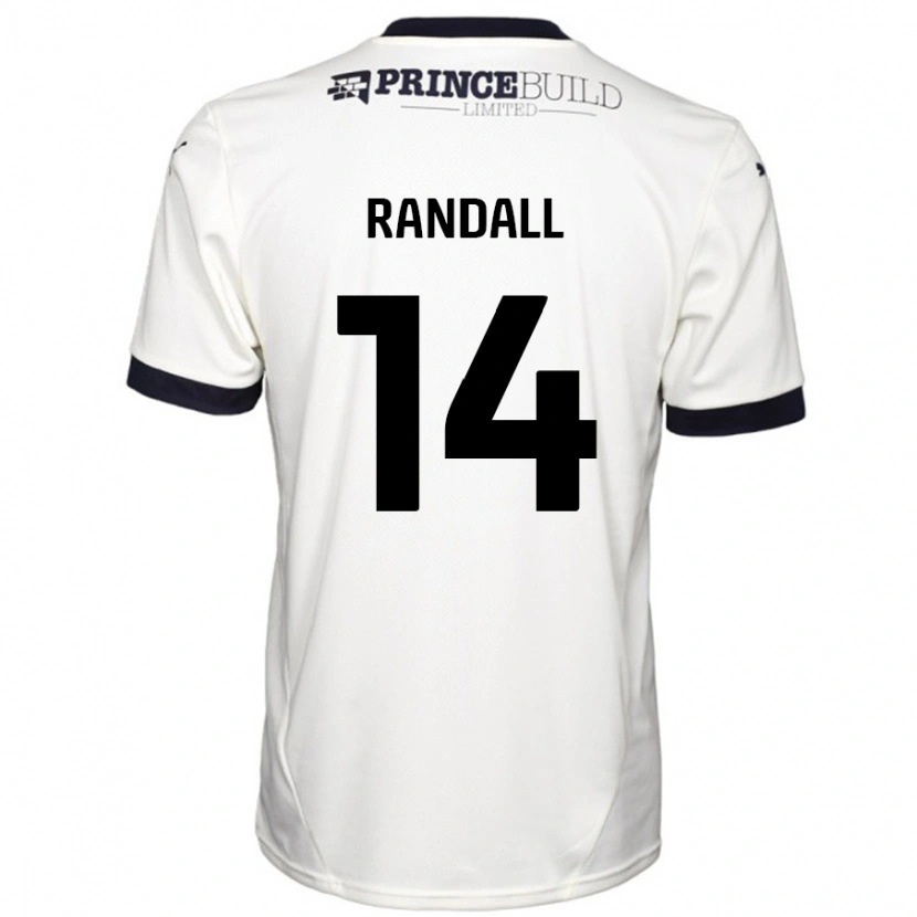 Danxen Men Joel Randall #14 Off White Black Away Jersey 2024/25 T-Shirt