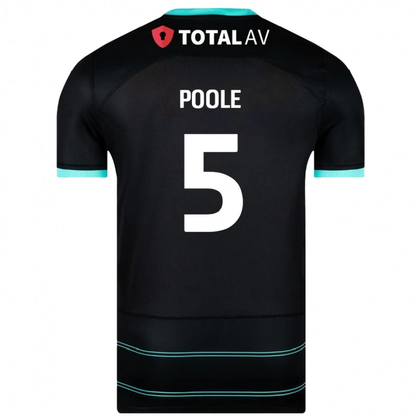 Danxen Men Regan Poole #5 Black Away Jersey 2024/25 T-Shirt