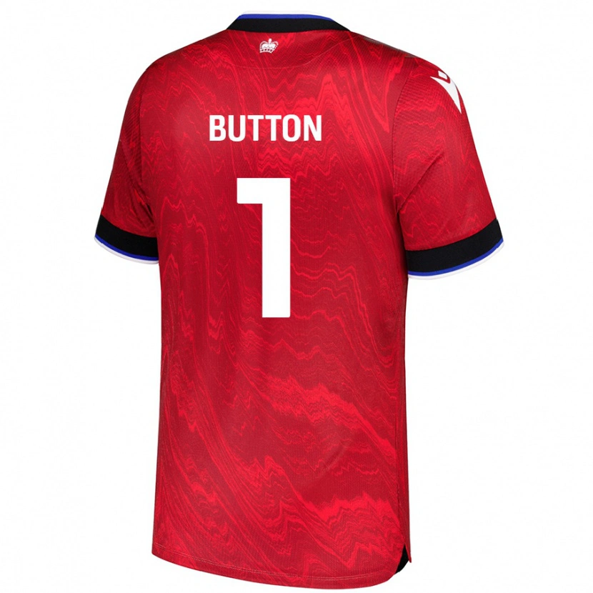 Danxen Men David Button #1 Red Black Away Jersey 2024/25 T-Shirt