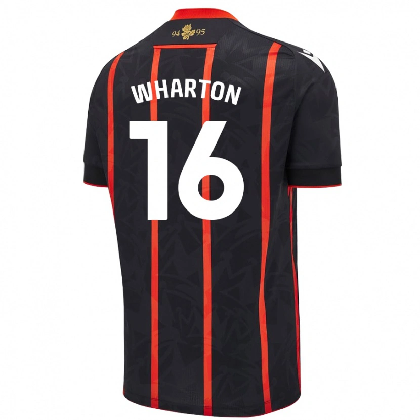 Danxen Men Scott Wharton #16 Black Red Away Jersey 2024/25 T-Shirt