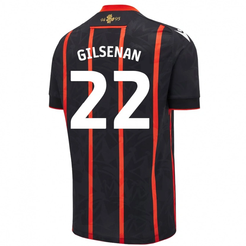 Danxen Men Zak Gilsenan #22 Black Red Away Jersey 2024/25 T-Shirt