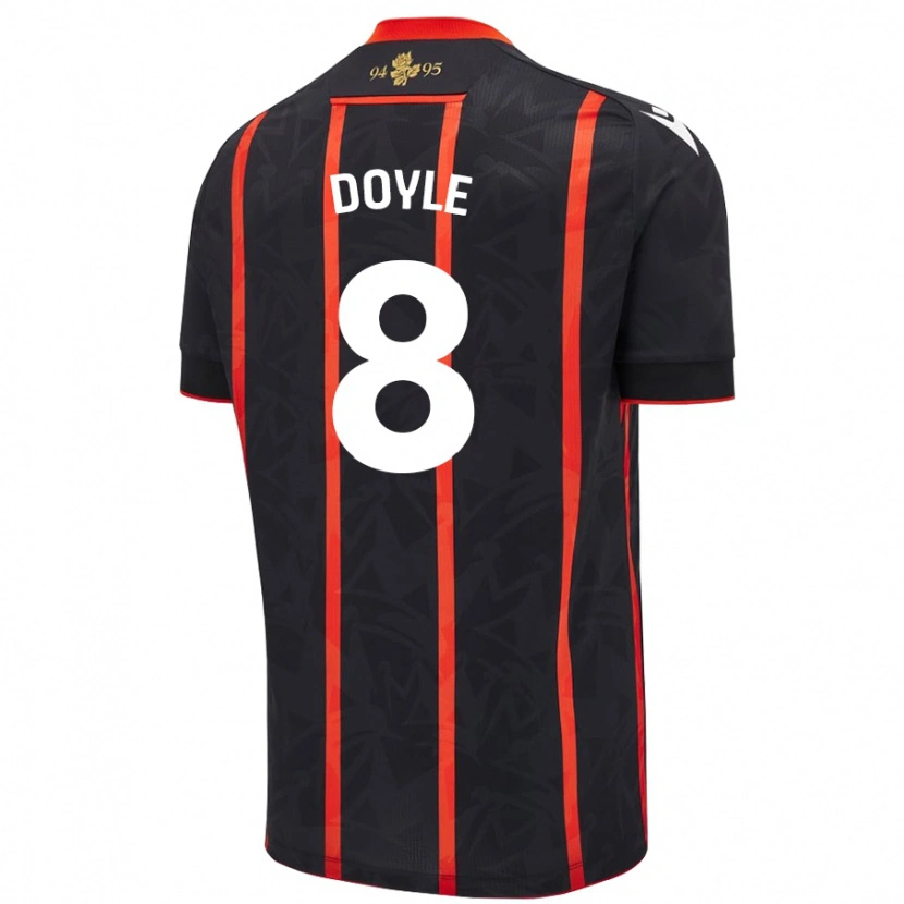 Danxen Men Emma Doyle #8 Black Red Away Jersey 2024/25 T-Shirt