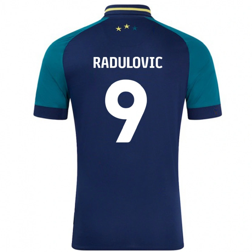 Danxen Men Bojan Radulovic #9 Navy Dark Green Away Jersey 2024/25 T-Shirt