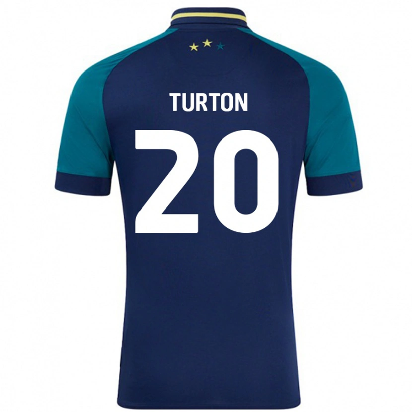 Danxen Men Ollie Turton #20 Navy Dark Green Away Jersey 2024/25 T-Shirt