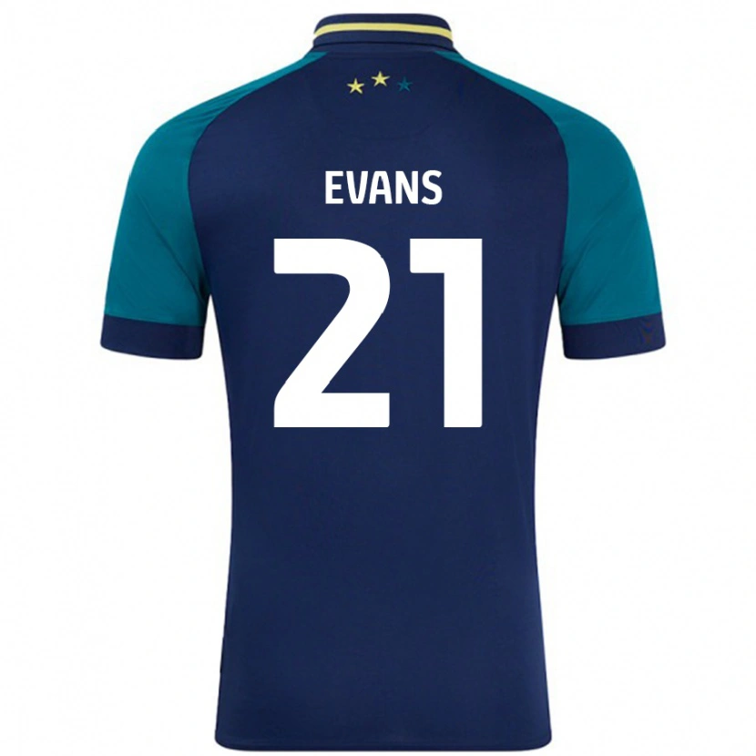 Danxen Men Antony Evans #21 Navy Dark Green Away Jersey 2024/25 T-Shirt