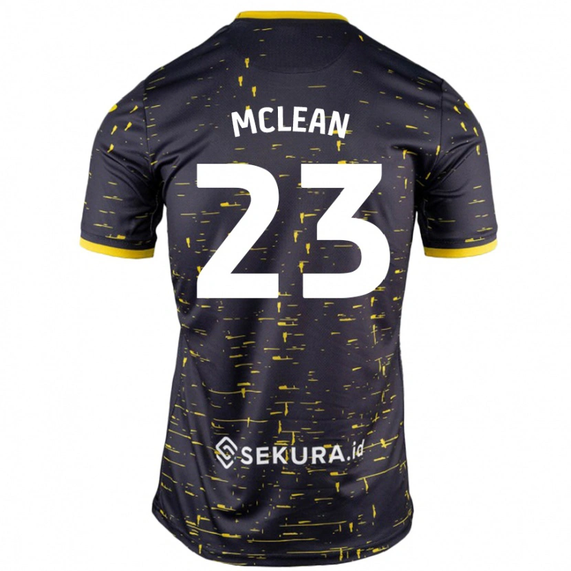 Danxen Men Kenny Mclean #23 Black Yellow Away Jersey 2024/25 T-Shirt