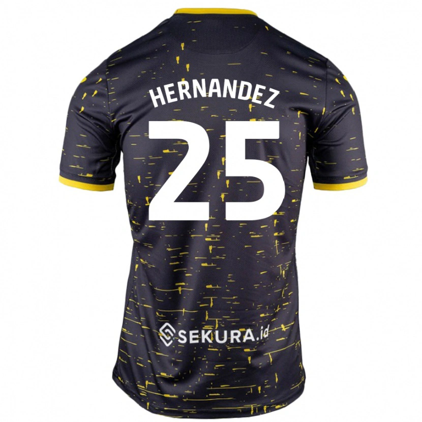 Danxen Men Onel Hernández #25 Black Yellow Away Jersey 2024/25 T-Shirt