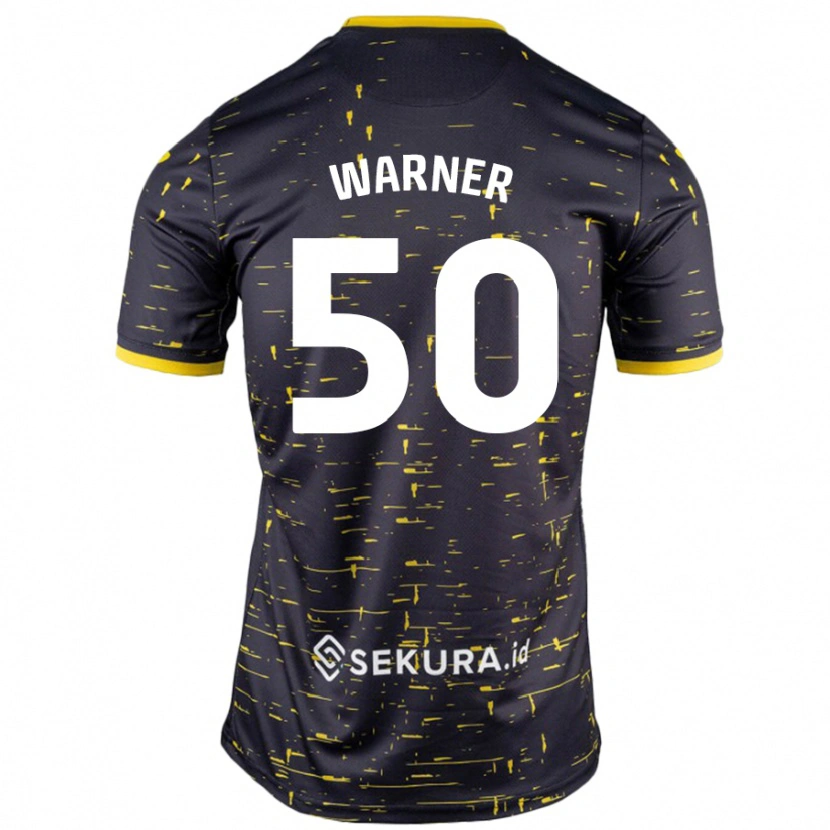 Danxen Men Jaden Warner #50 Black Yellow Away Jersey 2024/25 T-Shirt