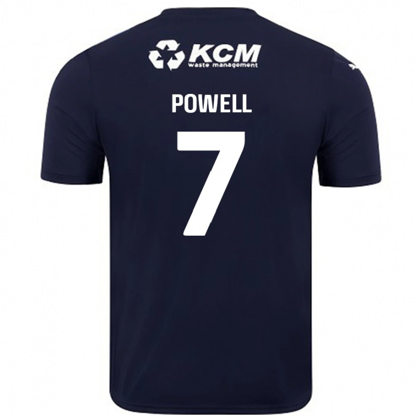 Danxen Men Joe Powell #7 Navy Blue Away Jersey 2024/25 T-Shirt