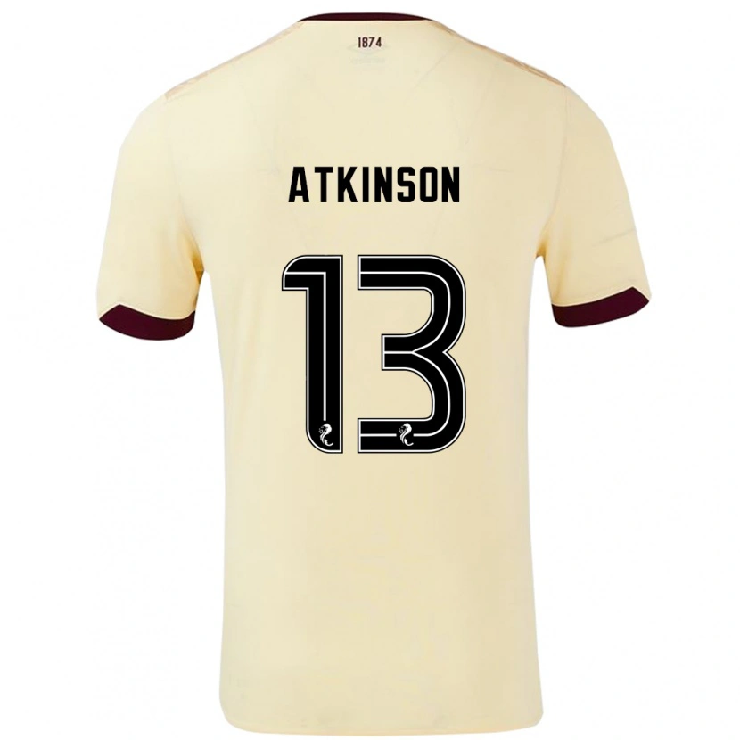 Danxen Men Nathaniel Atkinson #13 Cream Burgundy Away Jersey 2024/25 T-Shirt