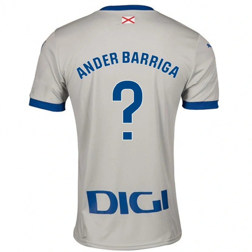 Danxen Men Jon Ander Barriga #0 Light Gray Away Jersey 2024/25 T-Shirt