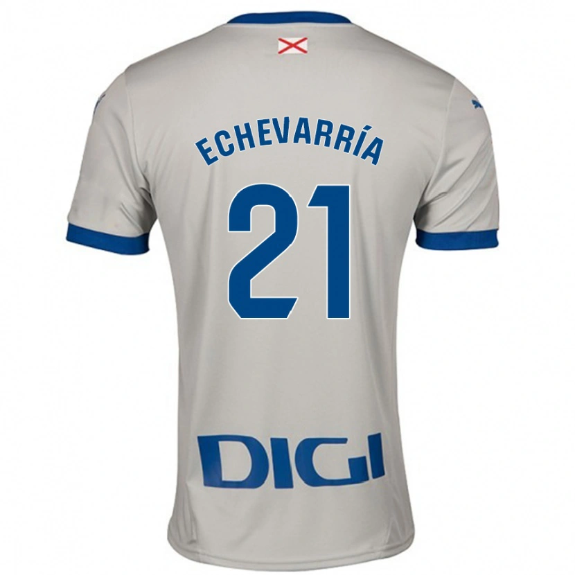 Danxen Men Martin Echevarría #21 Light Gray Away Jersey 2024/25 T-Shirt