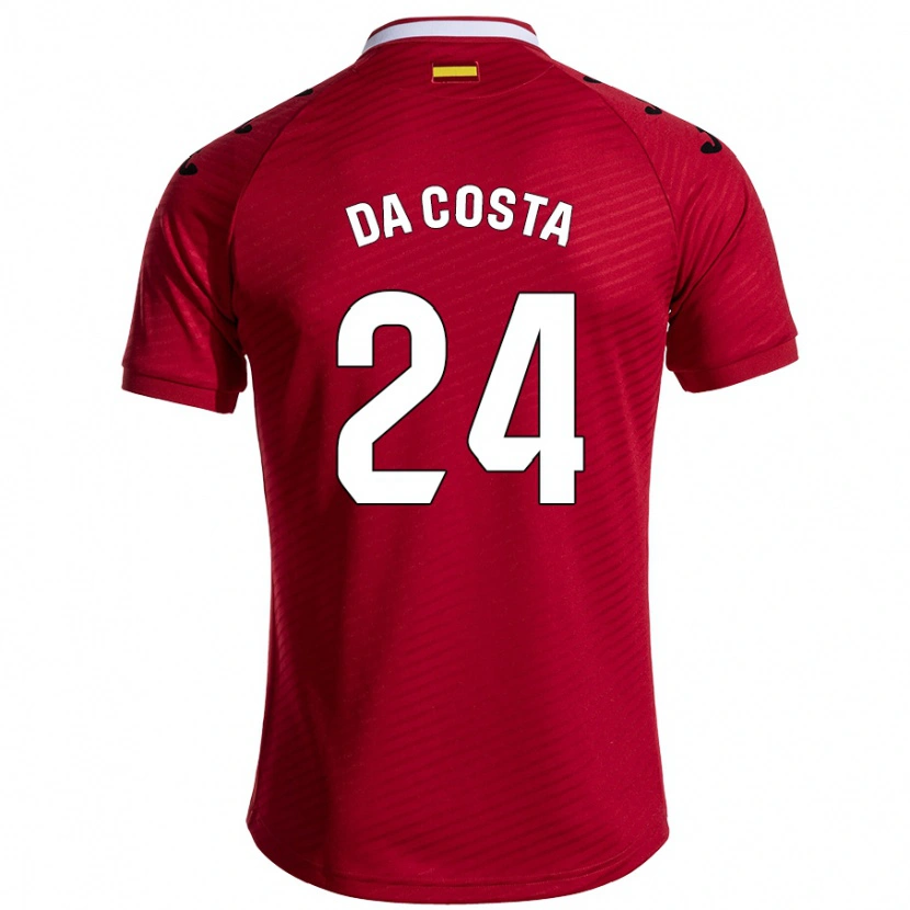 Danxen Men Coba Da Costa #24 Dark Red Away Jersey 2024/25 T-Shirt