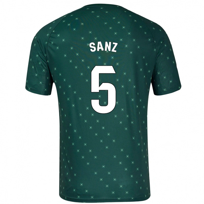 Danxen Men Paco Sanz #5 Dark Green Away Jersey 2024/25 T-Shirt