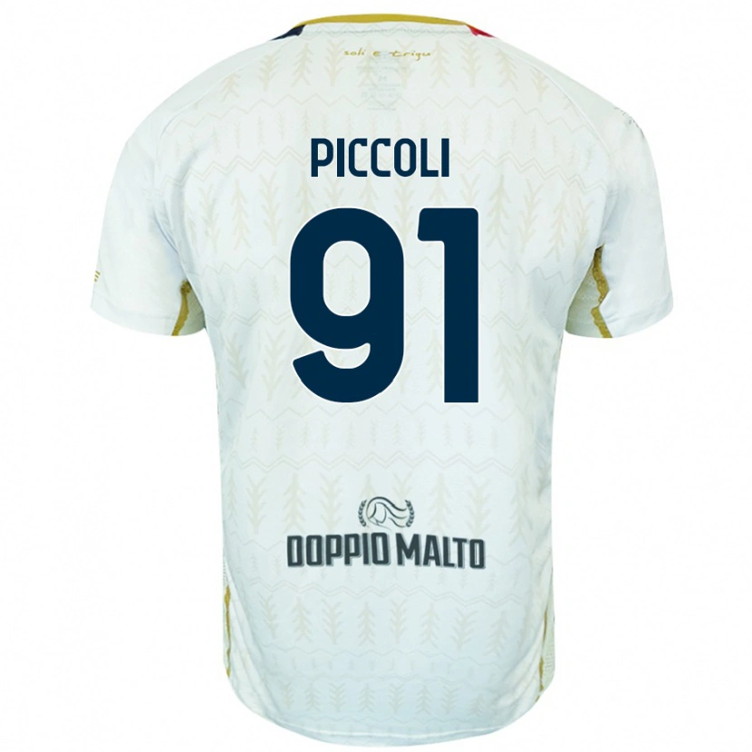 Danxen Men Roberto Piccoli #91 White Away Jersey 2024/25 T-Shirt