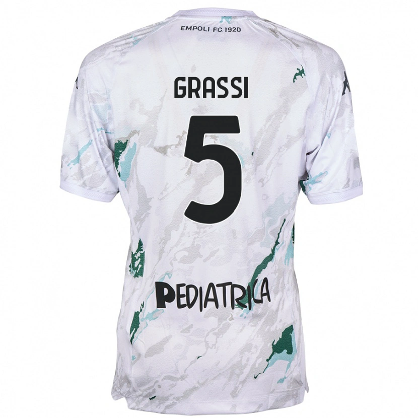 Danxen Men Alberto Grassi #5 Grey Away Jersey 2024/25 T-Shirt