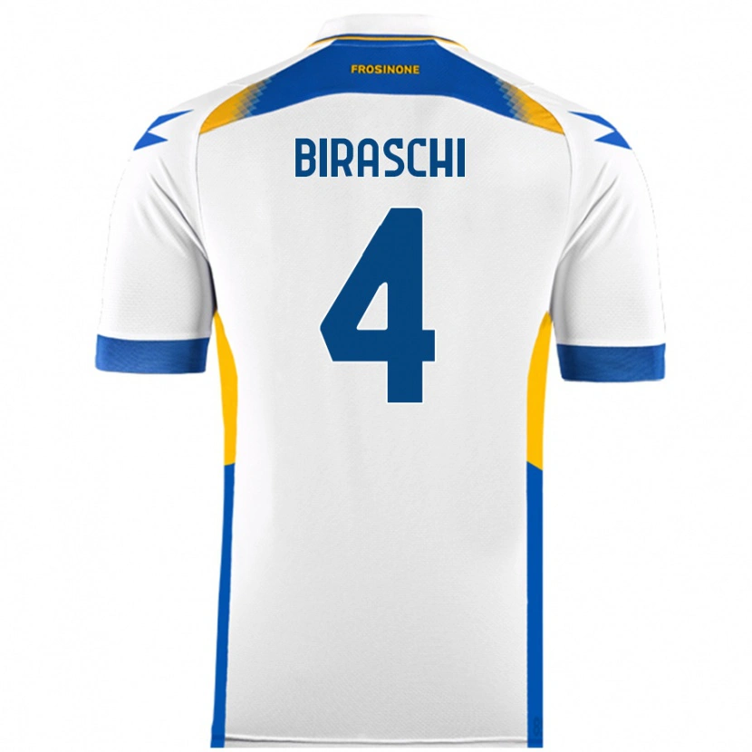 Danxen Men Davide Biraschi #4 White Away Jersey 2024/25 T-Shirt