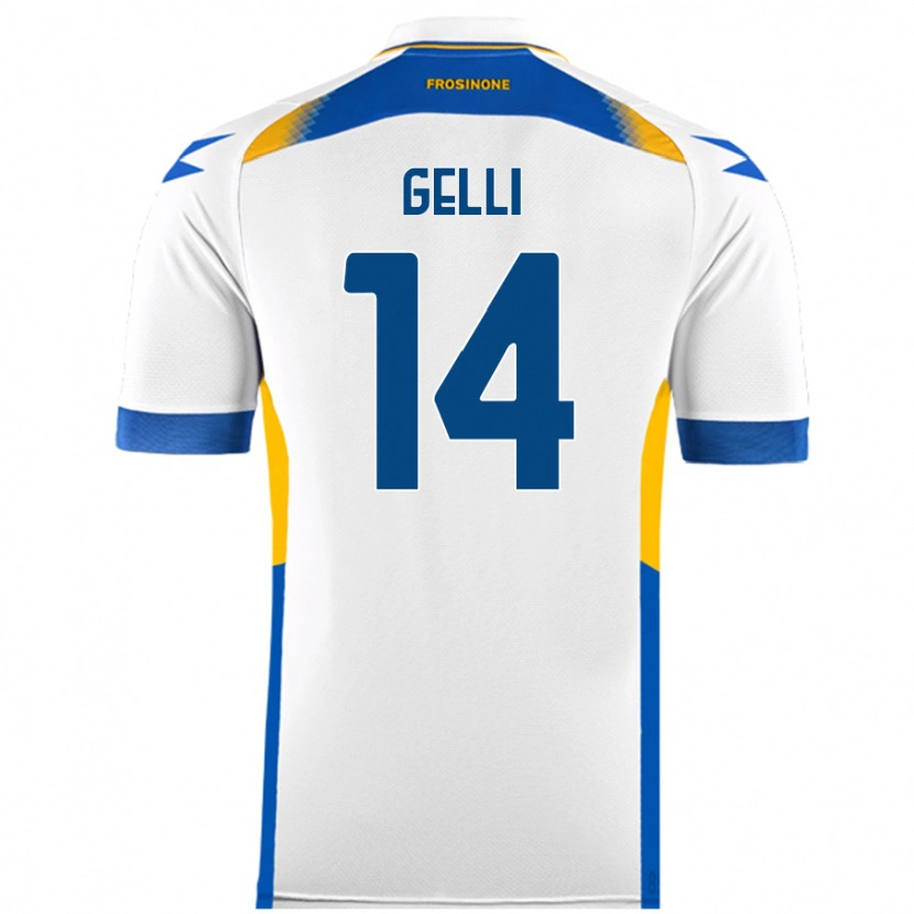 Danxen Men Francesco Gelli #14 White Away Jersey 2024/25 T-Shirt