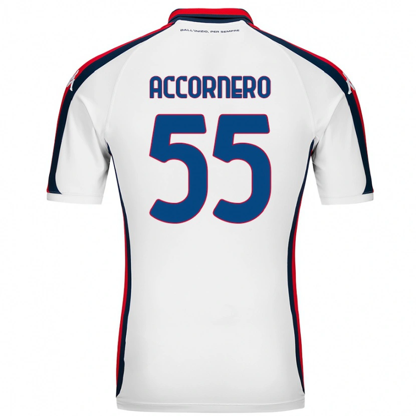 Danxen Men Federico Accornero #55 White Away Jersey 2024/25 T-Shirt