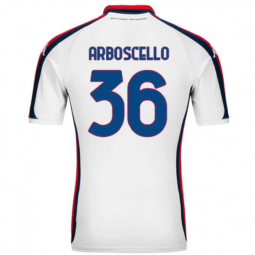 Danxen Men Riccardo Arboscello #36 White Away Jersey 2024/25 T-Shirt