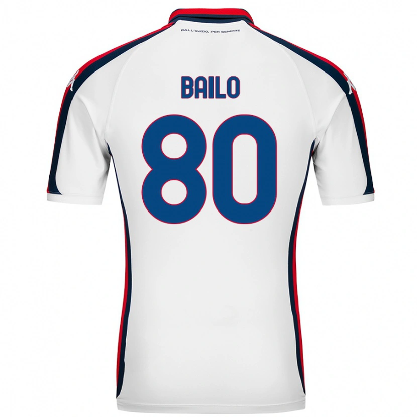 Danxen Men Giorgio Bailo #80 White Away Jersey 2024/25 T-Shirt