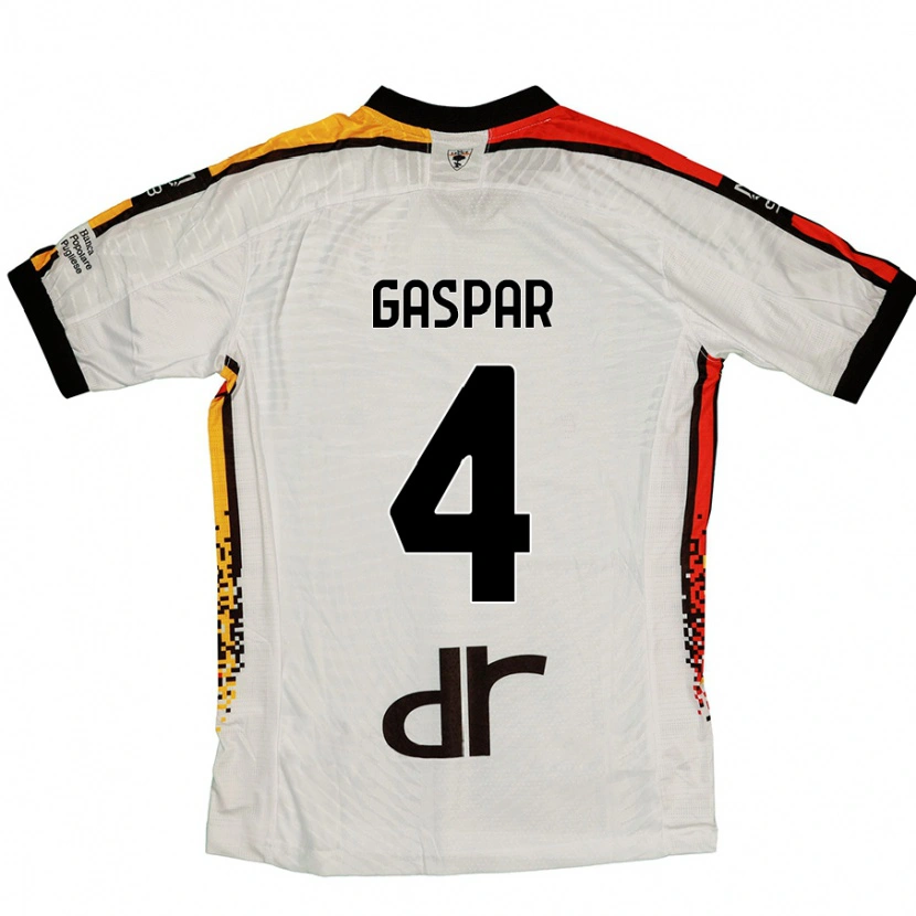 Danxen Men Kialonda Gaspar #4 White Black Away Jersey 2024/25 T-Shirt