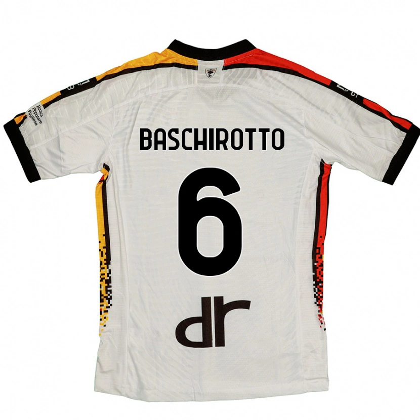 Danxen Men Federico Baschirotto #6 White Black Away Jersey 2024/25 T-Shirt