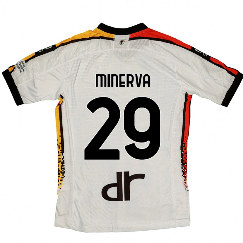 Danxen Men Francesco Minerva #29 White Black Away Jersey 2024/25 T-Shirt