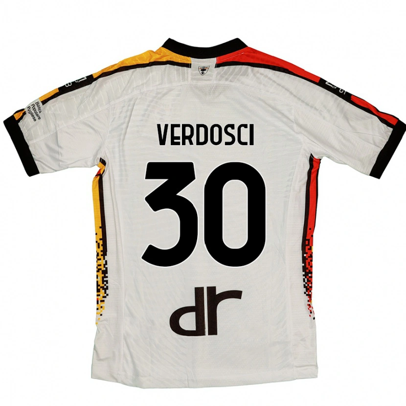 Danxen Men Simone Verdosci #30 White Black Away Jersey 2024/25 T-Shirt