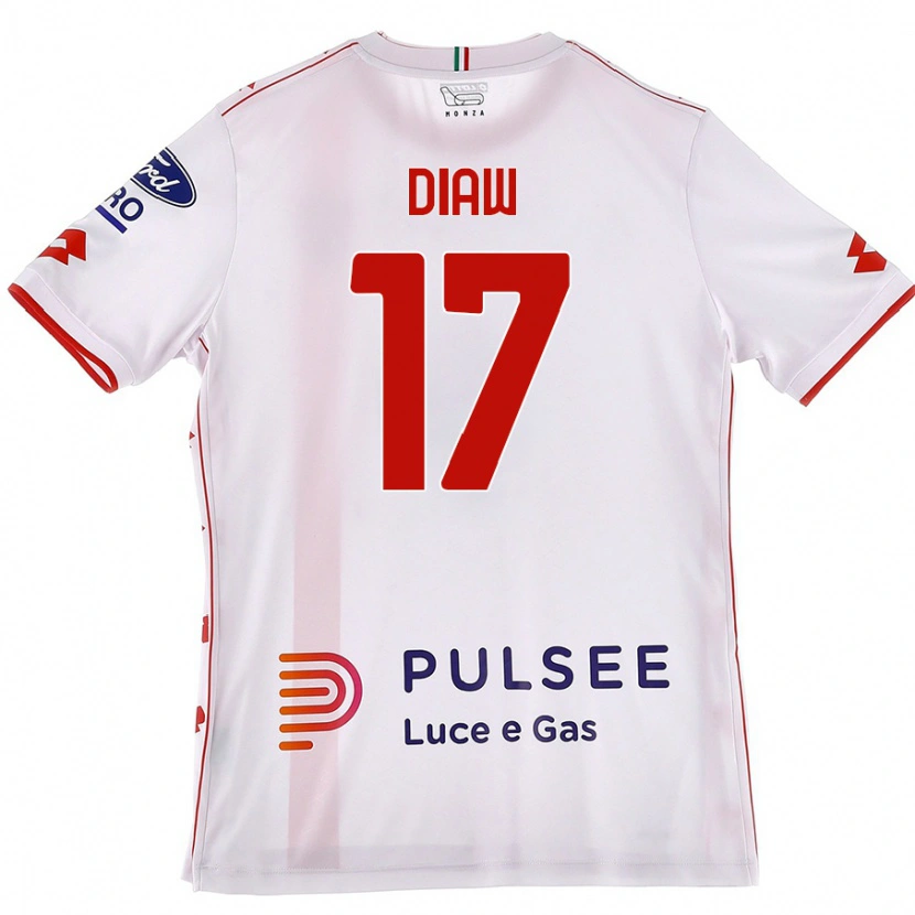 Danxen Men Davide Diaw #17 White Red Away Jersey 2024/25 T-Shirt