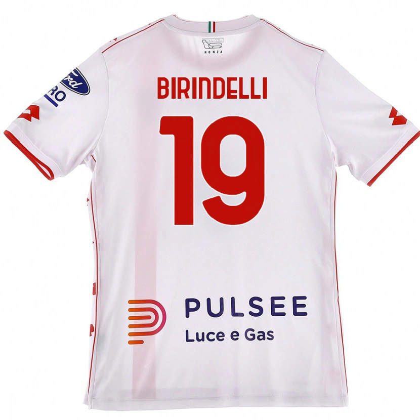 Danxen Men Samuele Birindelli #19 White Red Away Jersey 2024/25 T-Shirt