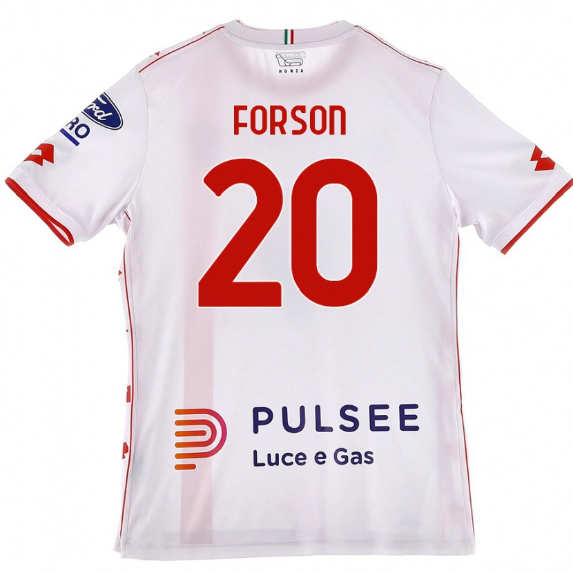 Danxen Men Omari Forson #20 White Red Away Jersey 2024/25 T-Shirt