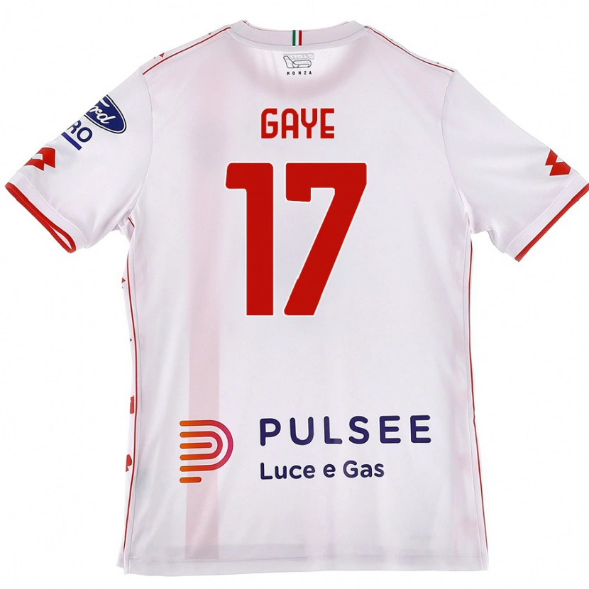 Danxen Men Mamadou Gaye #17 White Red Away Jersey 2024/25 T-Shirt