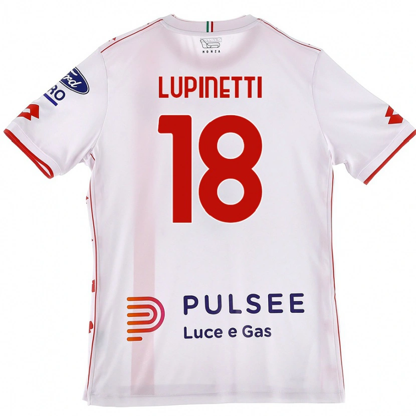 Danxen Men Tommaso Lupinetti #18 White Red Away Jersey 2024/25 T-Shirt