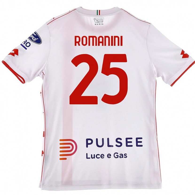 Danxen Men Andrea Romanini #25 White Red Away Jersey 2024/25 T-Shirt