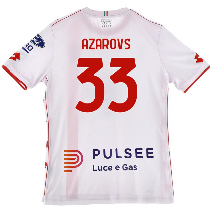 Danxen Men Timurs Azarovs #33 White Red Away Jersey 2024/25 T-Shirt