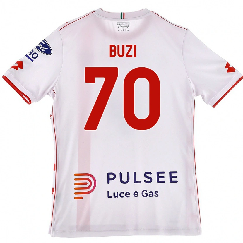 Danxen Men Luis Buzi #70 White Red Away Jersey 2024/25 T-Shirt