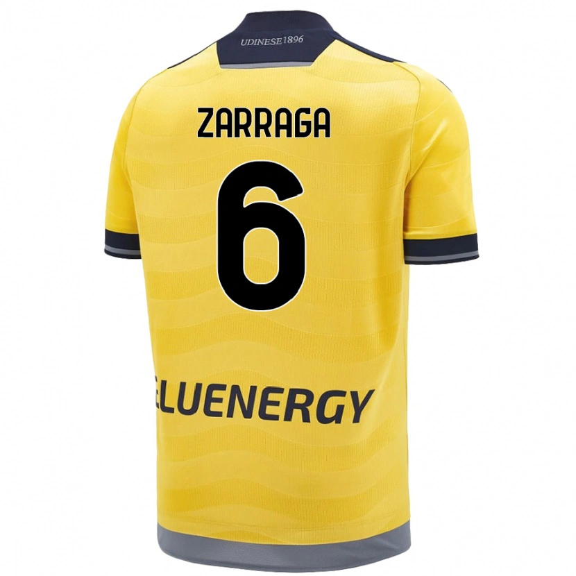 Danxen Men Oier Zarraga #6 Golden Away Jersey 2024/25 T-Shirt