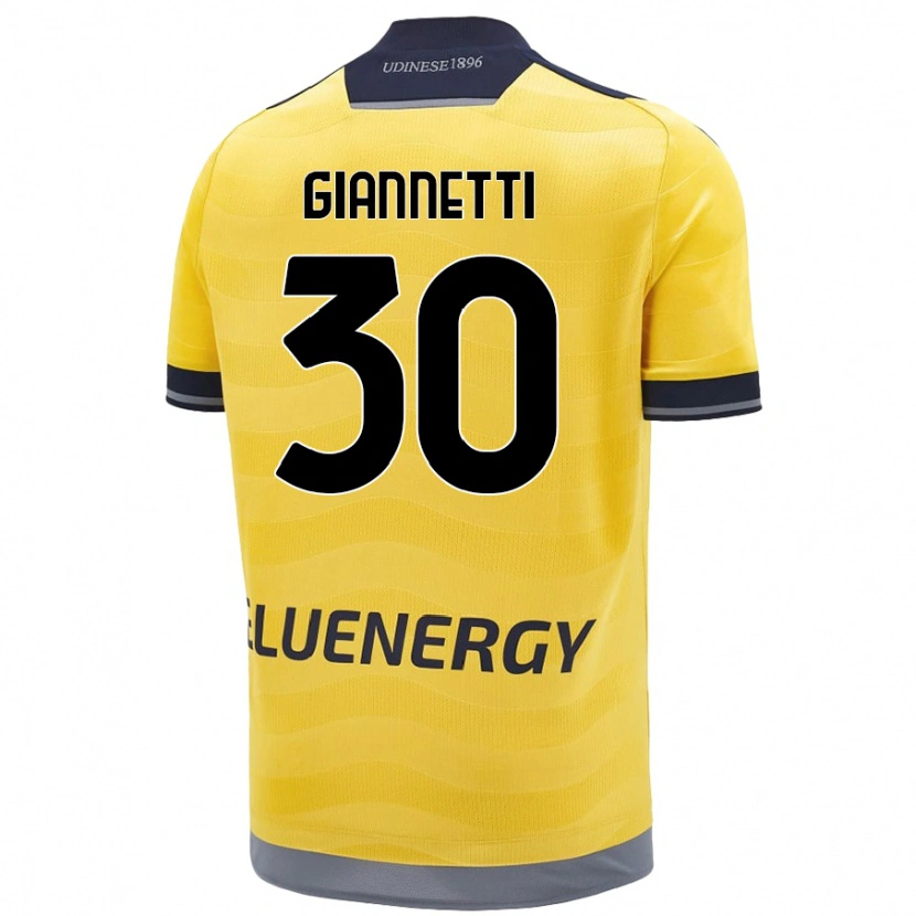 Danxen Men Lautaro Giannetti #30 Golden Away Jersey 2024/25 T-Shirt