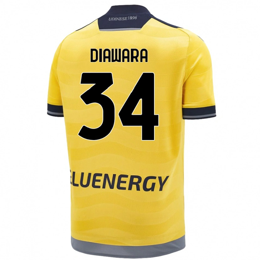 Danxen Men Sekou Diawara #34 Golden Away Jersey 2024/25 T-Shirt