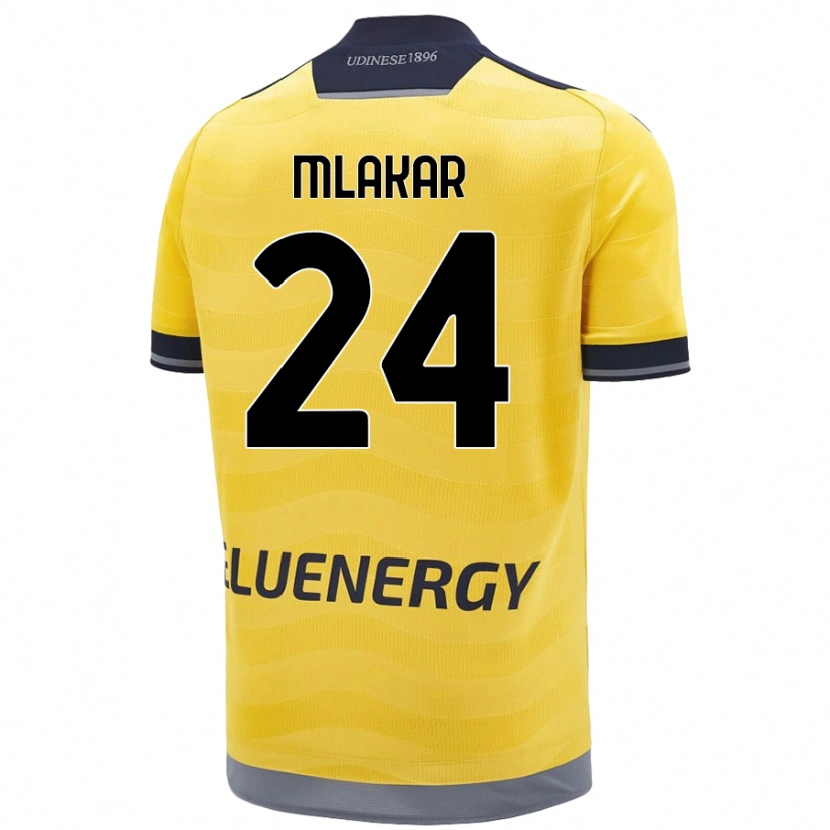 Danxen Men Lorenzo Mlakar #24 Golden Away Jersey 2024/25 T-Shirt