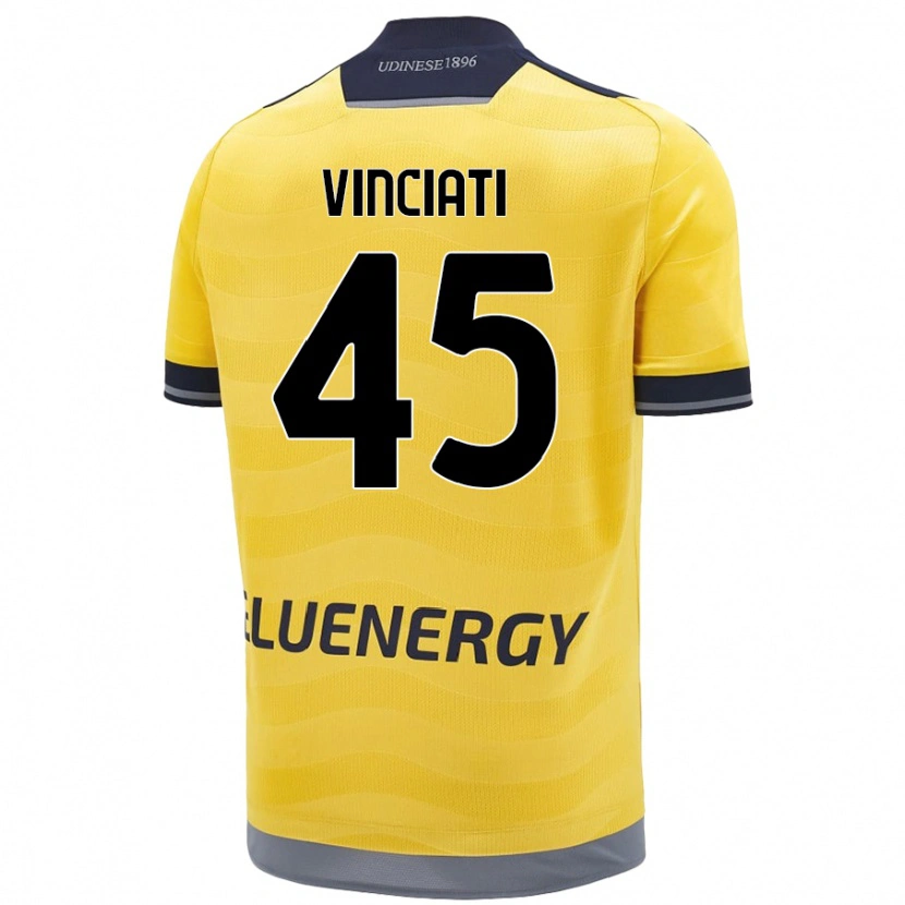 Danxen Men Giulio Vinciati #45 Golden Away Jersey 2024/25 T-Shirt